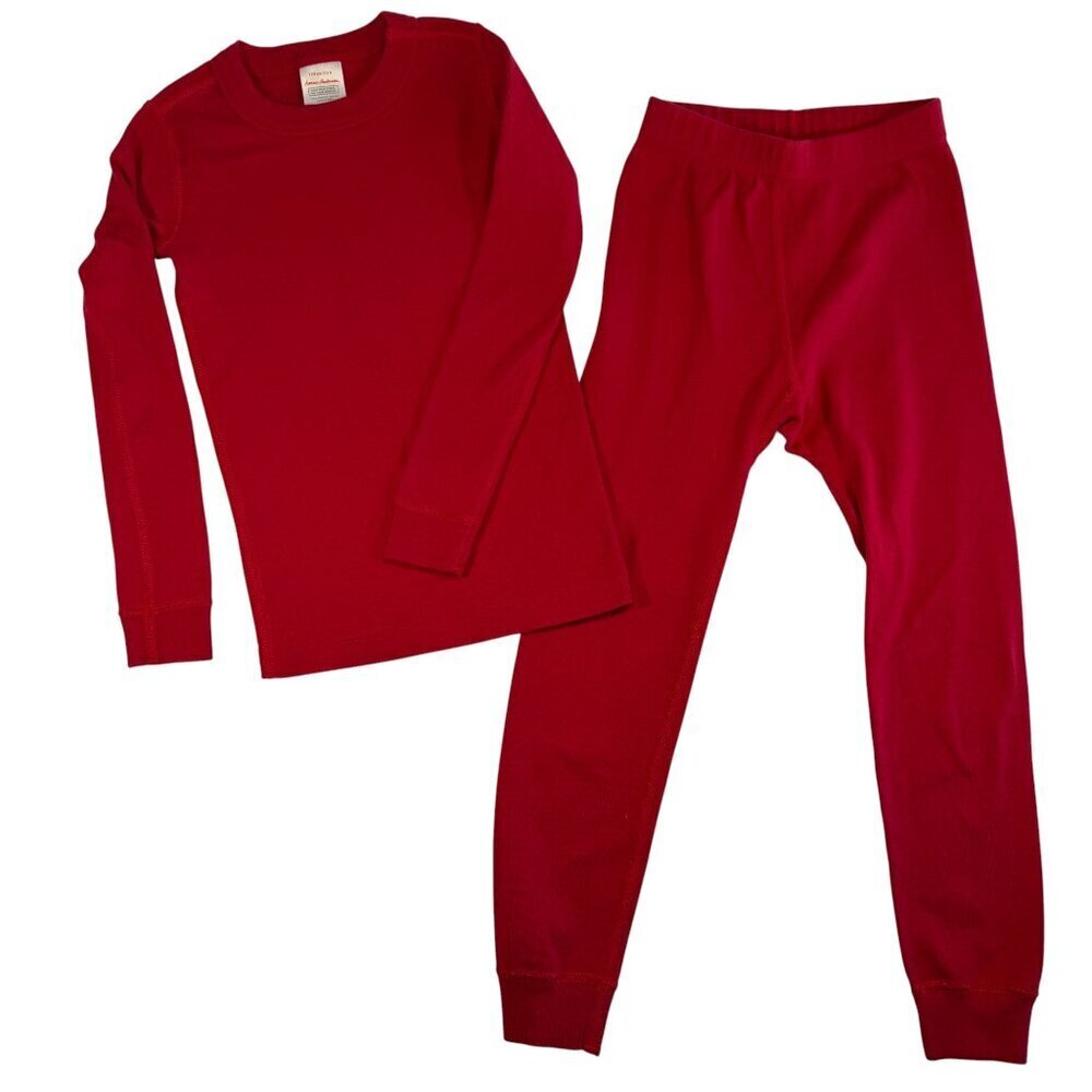 HANNA ANDERSSON Cotton 2 Pc Pajama PJ Set Red Kids Sz 5 (110) - Picture 2 of 10